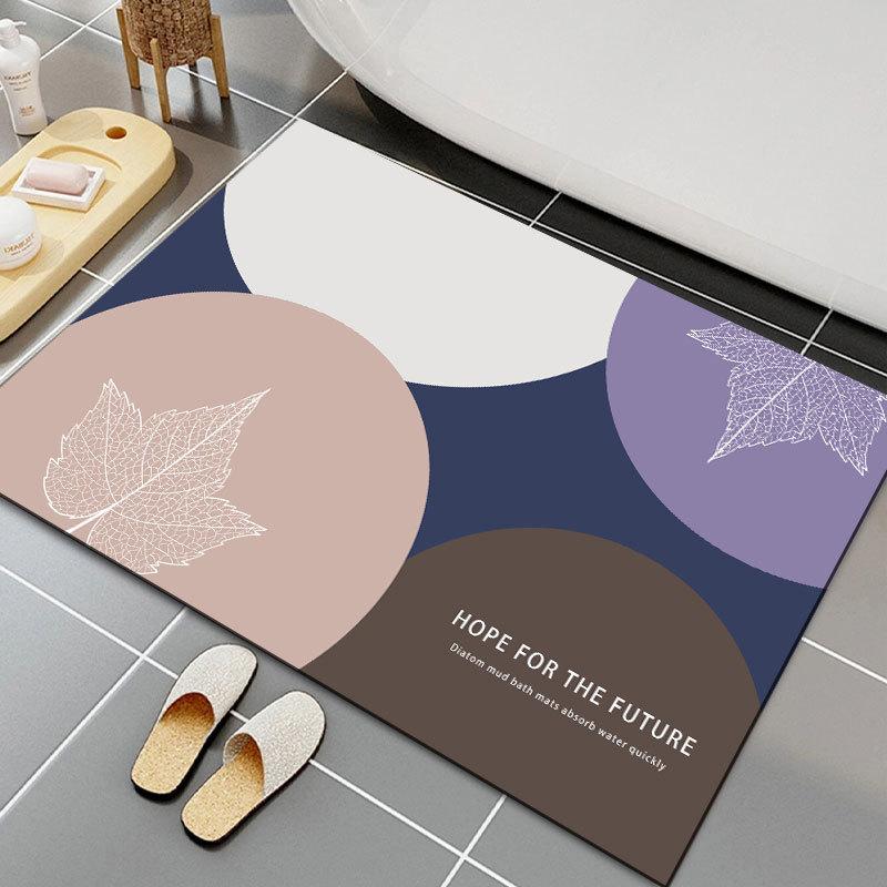 PVC Mat Bathroom Door Mat Absorbent Door Mat Bathroom Anti Slip Foot Mat Quick Drying Floor Mat