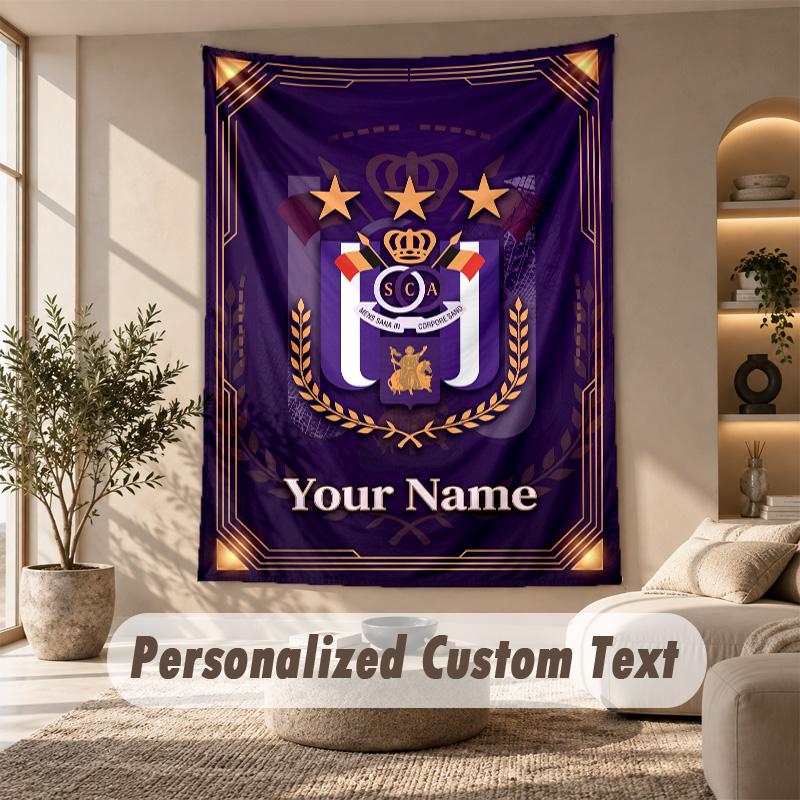 Tapestry Custom Name Text, Wall Hanging Tapestry Home Room DecorAnderlecht FC