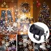 Christmas Decoration Snowflake Projector Fairy Lights Rotating Dynamic White Snow Atmosphere Lamp for Xmas New Year Party Decor