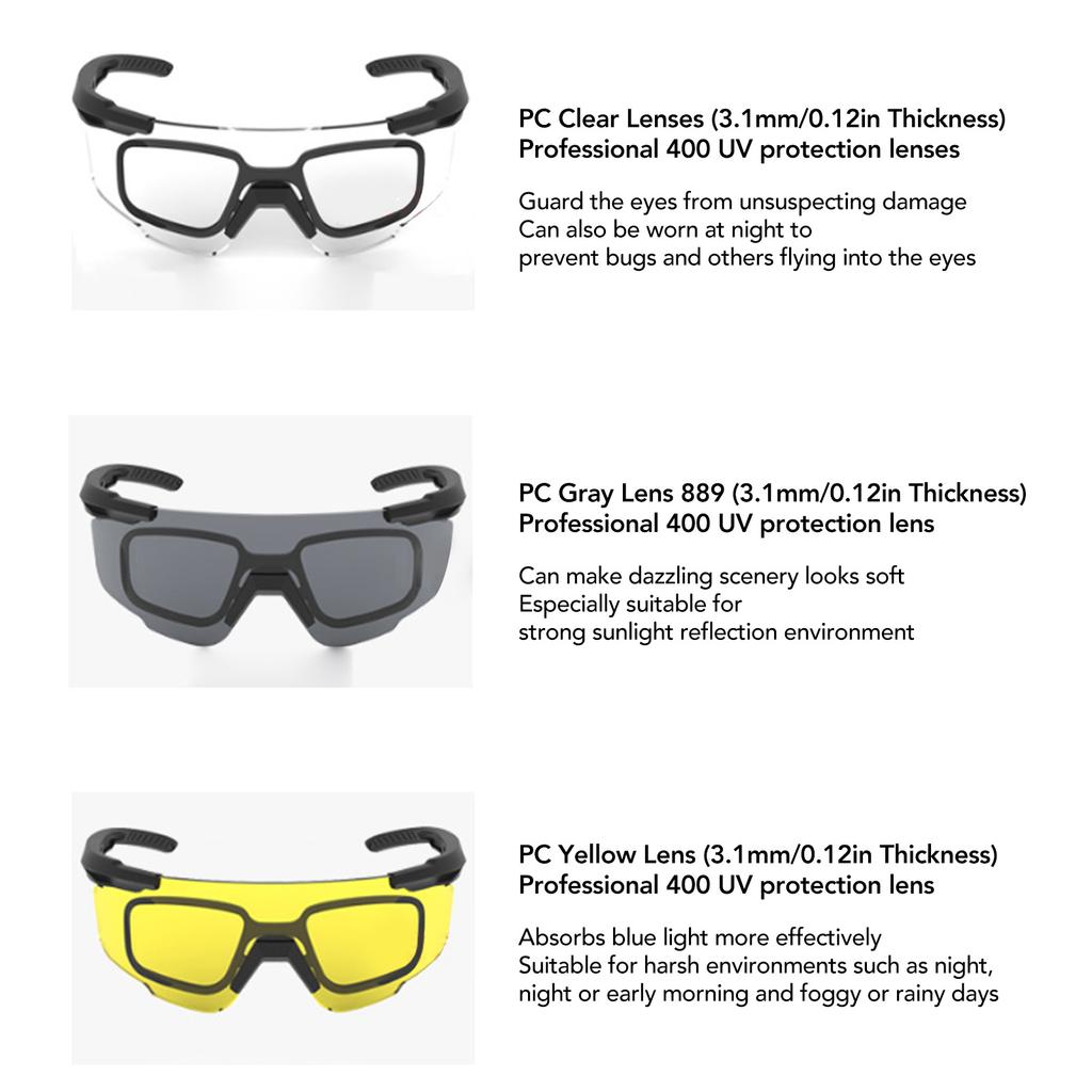 Schießbrille Beschlagschutz Augenschutzbrille mit Kurzsichtigkeitsbrillengestell zum Reiten Skifahren Schwarz