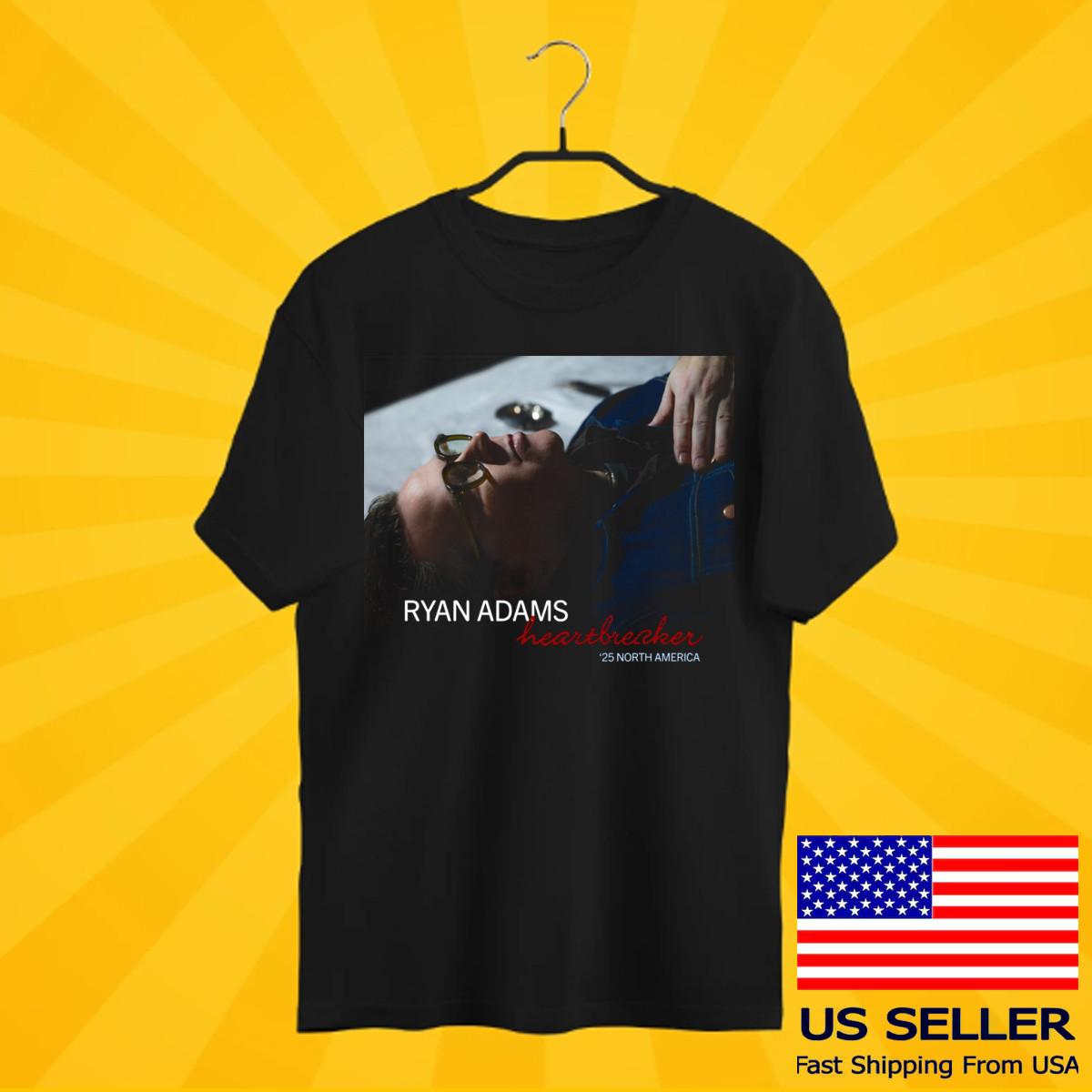 new tour Ryan Adams Heartbreaker Tour black T-shirt All sizes 74 S