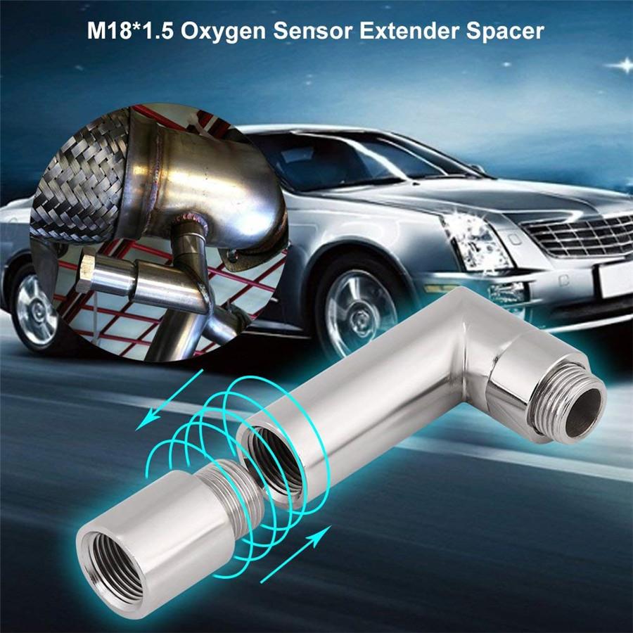 Universal O2 oxygen sensor extender spacer 90 degree angled 02 bung extension M18 X 1.5 CEL