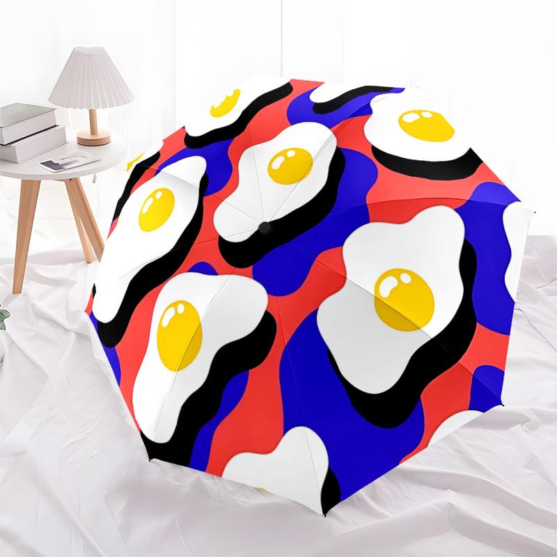 1pc Eggs Automatic Open/close Folding Umbrella, Compact Portable Travel Umbrella, Durable Construction Yy251230172