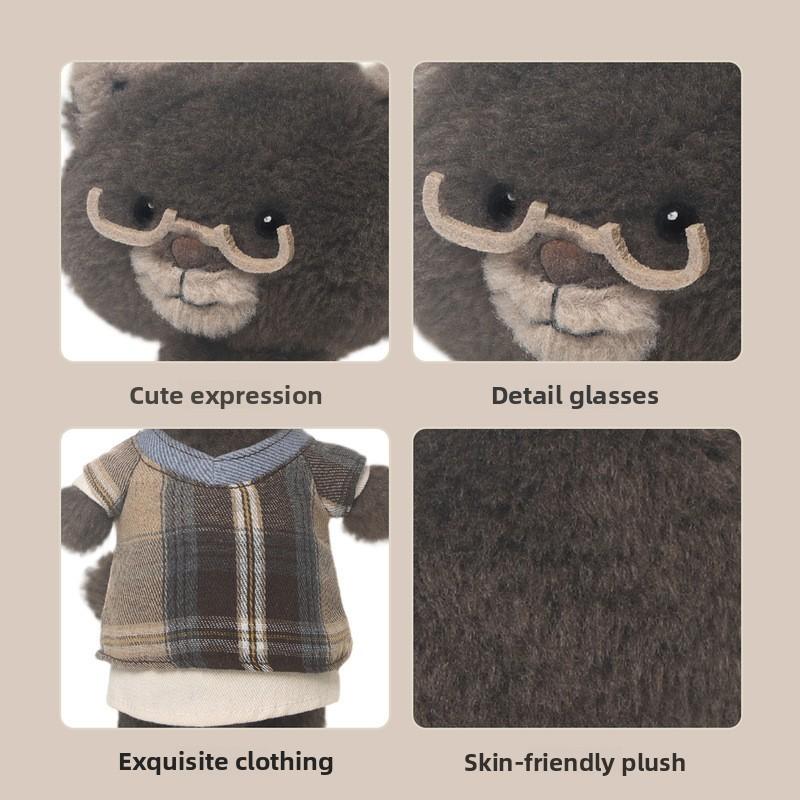 Short Plush Farm Series Stuffed Doll Bear Deer Sheep Cow Squirrel Animal Plush Toy For Gift Decor
