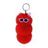Plush Backpack Accessory Sunglasses Caterpillar Keychain, Stuffed Keyring Pendant for Cartoon Ornament Bags & Car Keys, Decorative Purse Key Chain