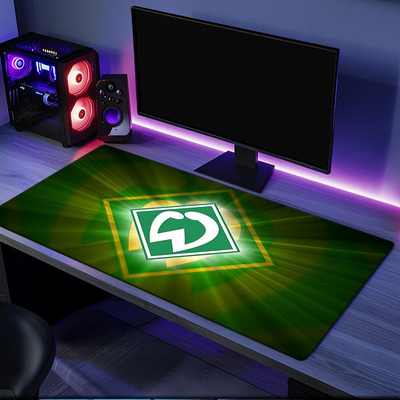 Grünes Bremen Muster Mauspade, Gummiunterseite, Mauspade für Gamer und Bürogebrauch, Gaming Schreibtisch, Leicht zu reinigende Matte Weihnachtsgeschenke für Fans