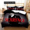Tony Montana Scarfaces Bedding Set Boys Girls Twin Queen Size Duvet Cover Pillowcase Bed Kids Adult Home Textileextile