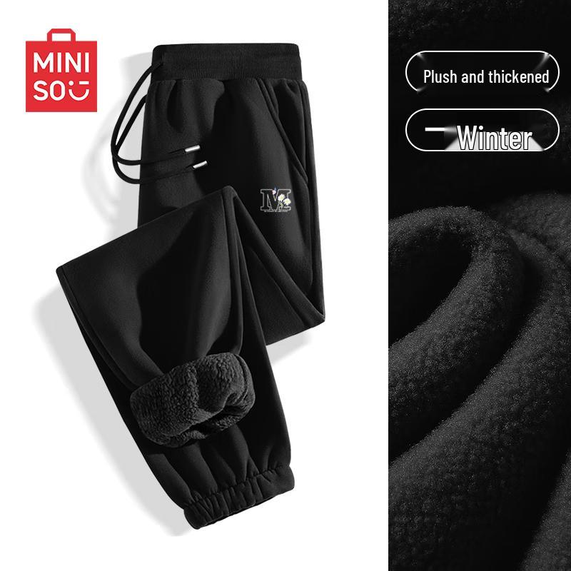 

MINISO Men s Winter Fleece Jogger Pants 2XL