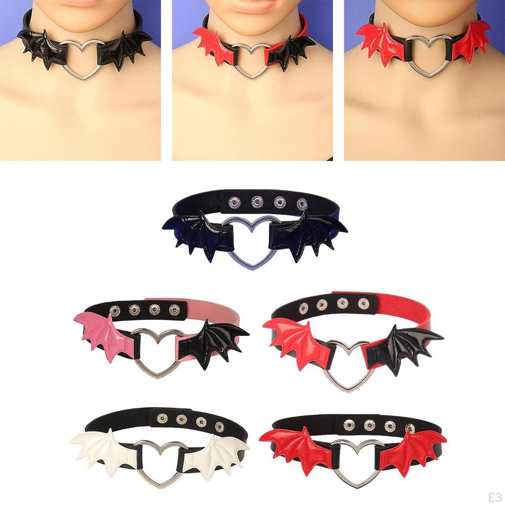 Choker Halskette PU Leder Geschenk Herz Rock Gürtel Schlüsselbein Kette Punk Steampunk für