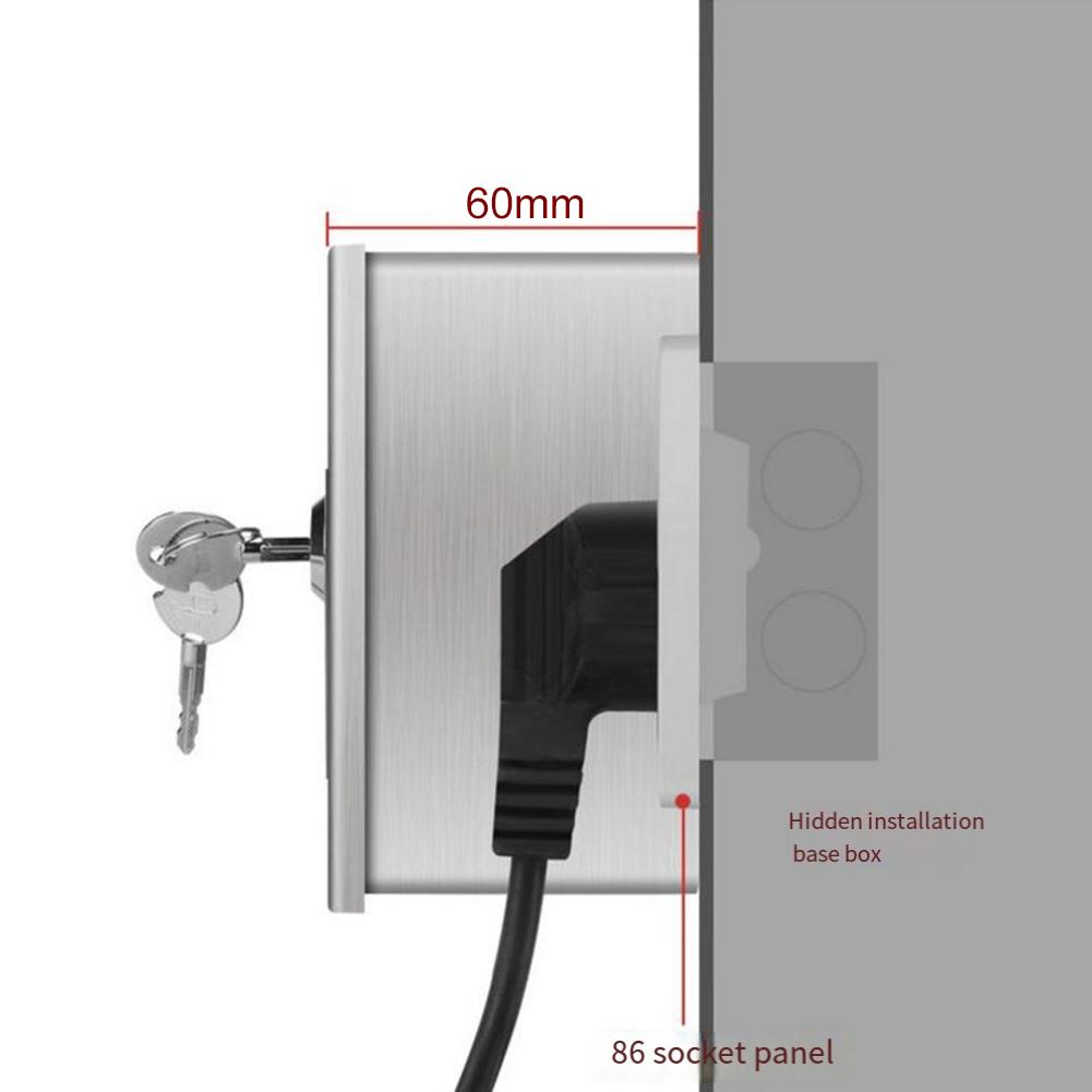 Outdoor Socket Stainless Steel Lock Waterproof Electric Box