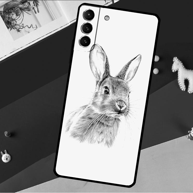 Cute Bunny Rabbit Funda For Samsung Galaxy S25 S23 S22 S20 S24 Ultra S9 S10 Plus S21 FE S25 FE Phone Case