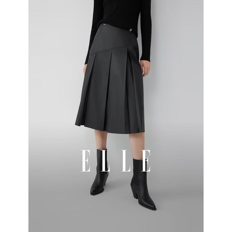 Асимметричная плиссированная юбка миди от ELLE