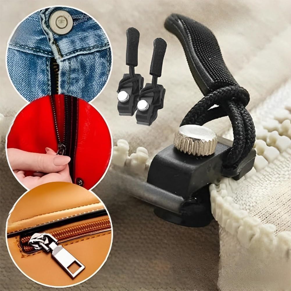 Universal Zipper Pull Replacement Repair Tool Backpack Plastic Metal Detachable Slider Fixer