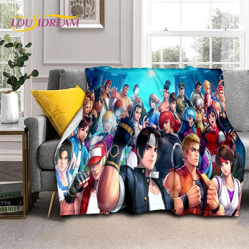 King of Fighters Retro Hry Hráčská Deka, Měkká Přehozová Deka pro Domov Ložnice Postel Pohovka Piknik Cestování Kancelář Krycí Deka Děti