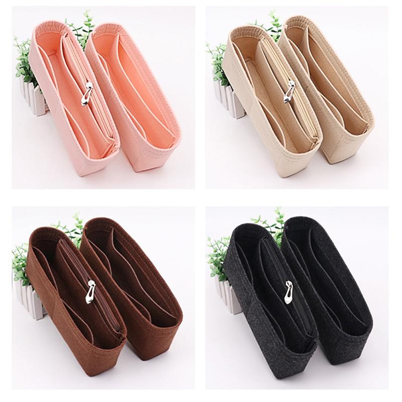 1PZ Organizer Borsa in Feltro, Organizer per Trucco, Rivestimento Perfetto per Borse da Donna di Marca e Pochette per Cosmetici