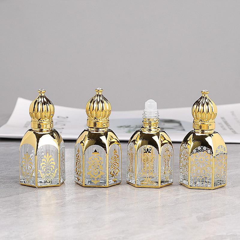 12Ml Mini Glass Roll On Bottle Rollerbal Essential Oil Container Blending Perfume Bottle Empty Essential Oil Bottle