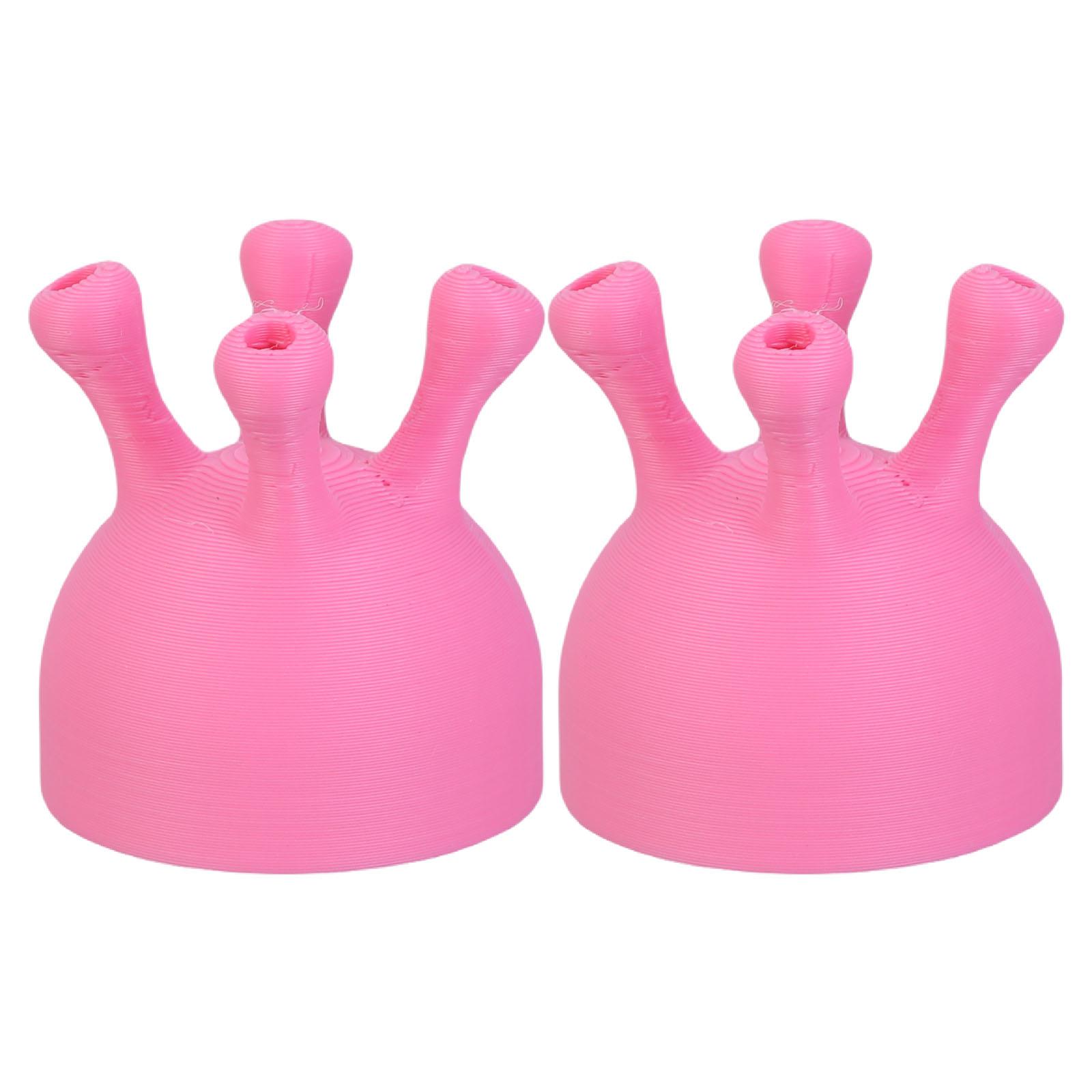 

2 Pieces Cow Udder Milk Box Stoppers Funny Pouring Milk Carton Diverter Caps Fun and Practical Milk Pourer Lids B розовый