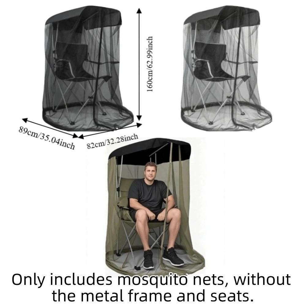 Foldable Design Insect Shield Net Compact Size Mesh Tent Breathable Chair Use Mosquito Net  Fishing