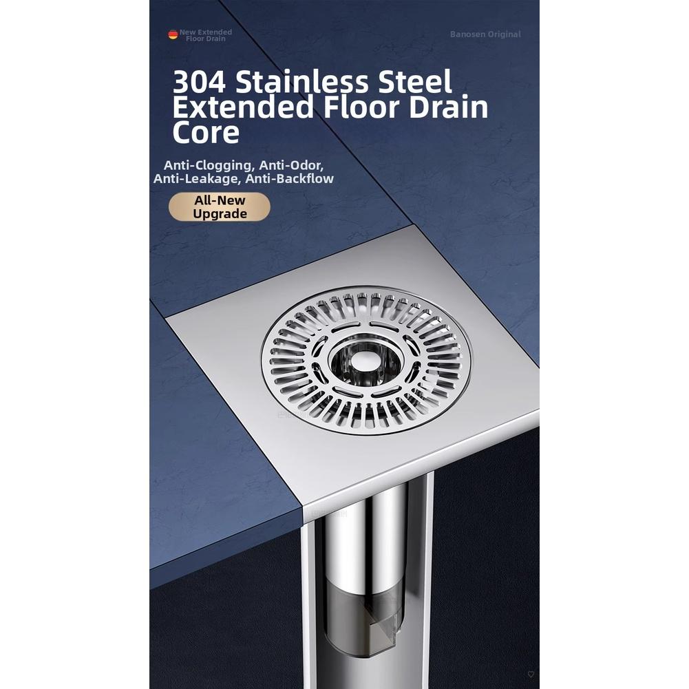 1pc Extended Shower Drain Cover Stainless Steel Unpleasant Smell Proof Drain Repairing Core For Home Improvement Hardware