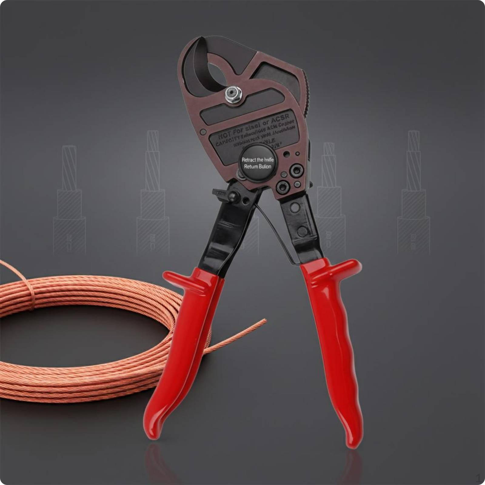 Ratchet Cable Trimming Tool Heavy Duty Alloy Steel Industrial Grade Hand for