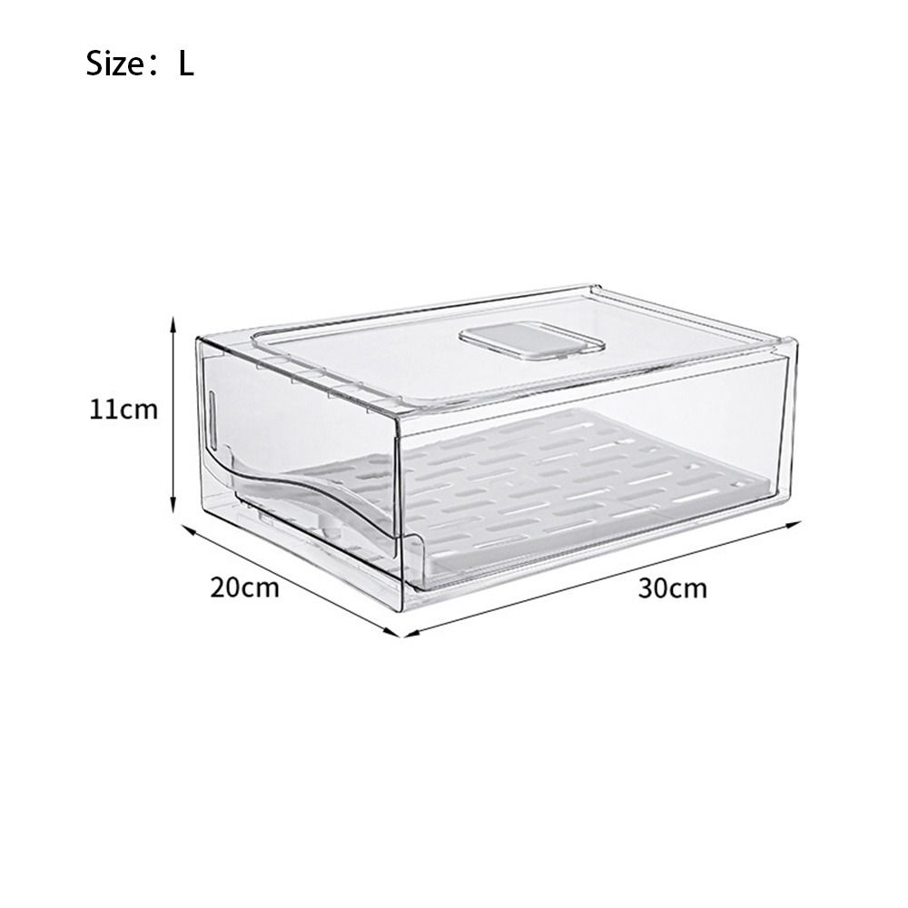Food-grade Drawer-type Fresh-keeping Box Plastic Meat Frozen Box NEW Finishing Storage Box  Kitchen