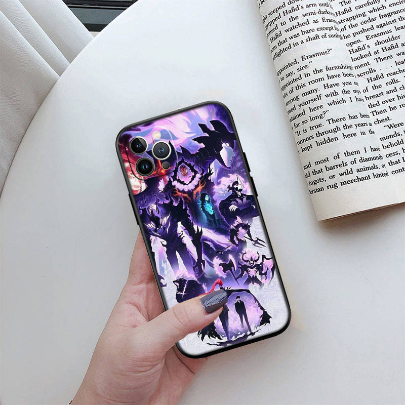 JO51 Solo Leveling Phone Case for iPhone 7 8 11 12 13 14 15 16 16E XS Pro Max XR X SE Samsung S20 S21 S22 S23 S24 FE Ultra Plus Lite S21S A55