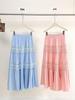 Chic Floral Lace A-Line Vacation Skirt with Wide Hem