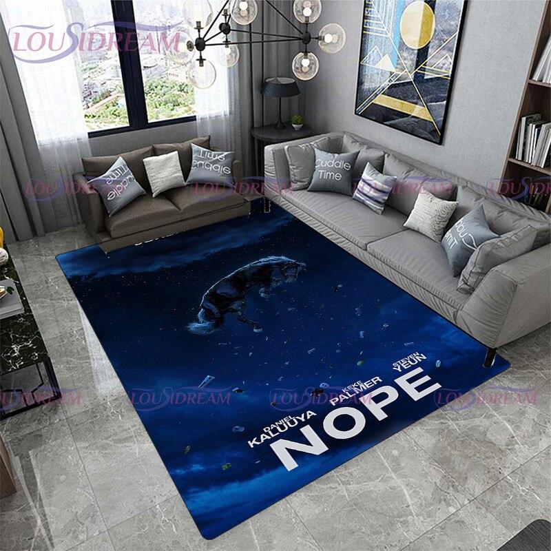 Film de groază Nu Covoare de zonă imprimate cu cai Sufragerie Covor mare Dormitor Casa Pardoseală anti-alunecare Covoraș din poliester
