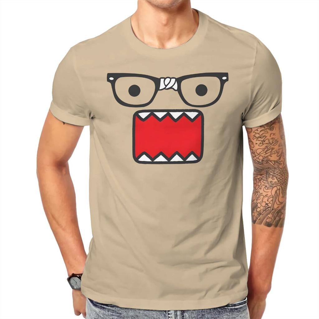 Domo Glasses Face Tshirt Graphic Unisex Tops Vintage Summer Cotton Streetwear T Shirt