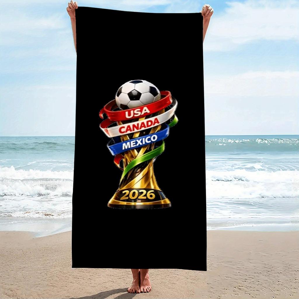 2026 Fußball Mikrofaser Strandtuch Schnelltrocknend Super Saugfähig Sandfrei Weich Übergroße Badetücher Fußballfans Fitnessstudio Sporttuch