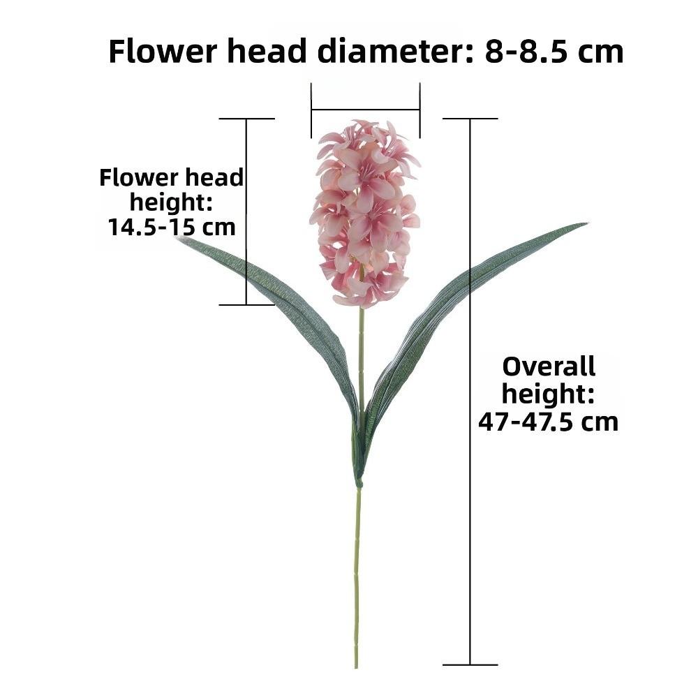 Pink Artificial Hyacinth Flowers Floral Display Decorative Artificial Faux Plants Simulation Fake Silk Flower Flower Arrangement