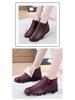 Women's Winter Velvet-Lined Warm Cotton Leather Shoes - Soft Soles for Middle-Aged & Elderly