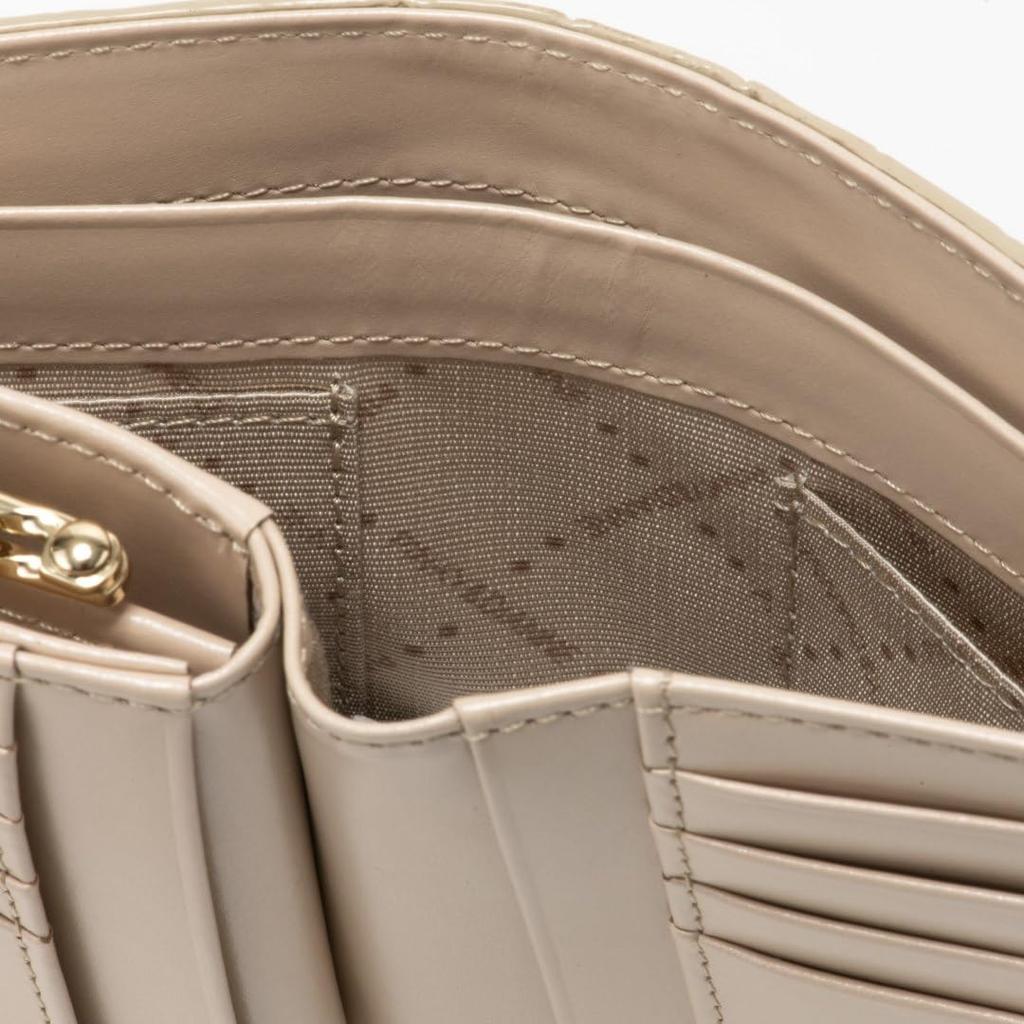 Pinky & Diane Clasp Bifold Wallet [Italian Crocodile] Women's Italian Crocodile Luxury PDLWGBS1 Beige