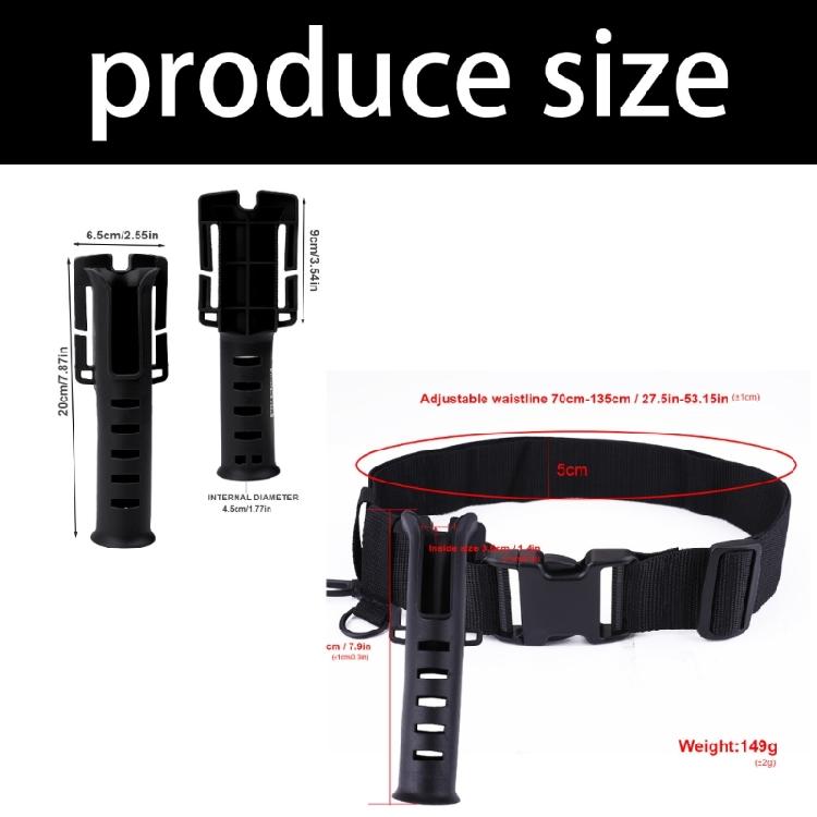 Plastic Wader with Poles Inserter Adjustable Fishing Rod Holsters for Casting Reel Waist Wading Belt Waist Belt Rod Holder