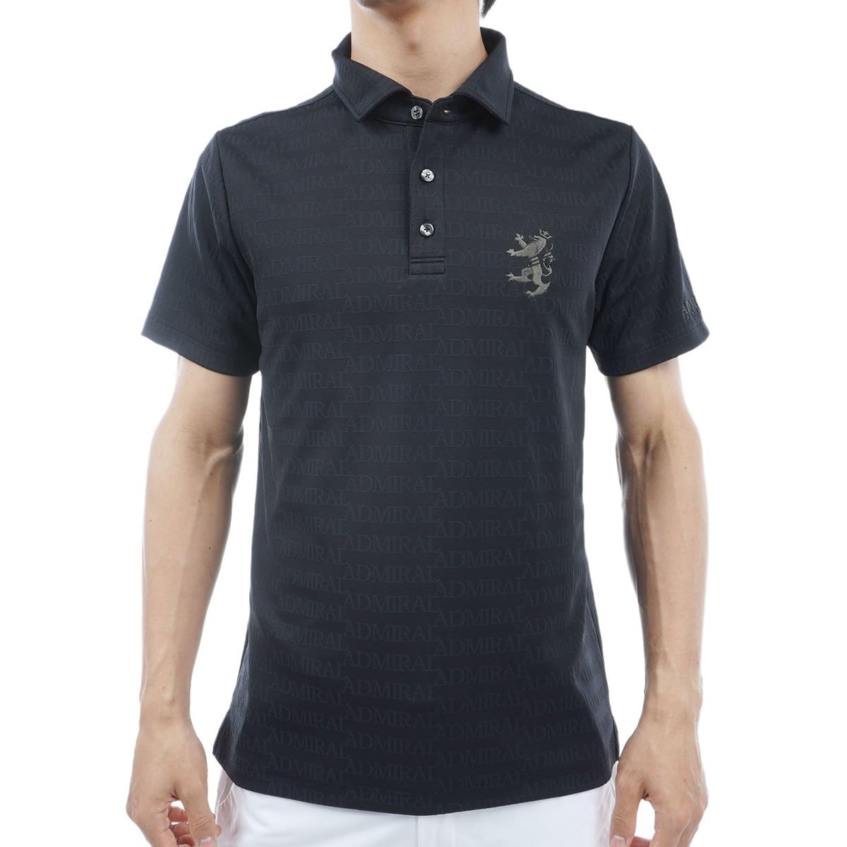 

Рубашка Admiral Golf Classic Logo жаккардовая черная, мужская, чёрный