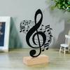 Artistic Metal Note On Wooden Base Stylish Room Decoration Ideal For Gift And Display