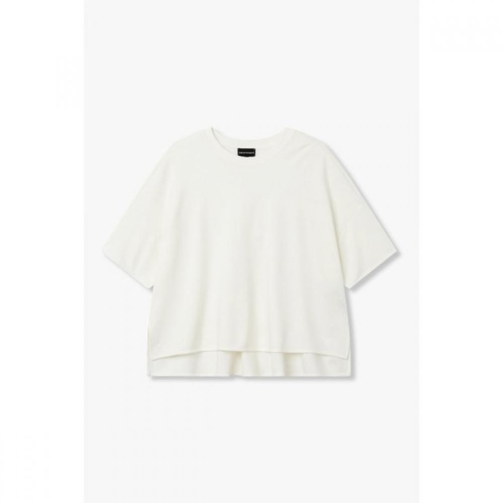 Emporio Armani Women STreTch T shirT Frill deTail A526126520 XS