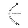 1 To 2 Way Y-Splitter Sleeved 4-Pin Molex Male To 2 X 3-Pin/4-Pin PWM Male Connector Fan Extension Adapter Cable