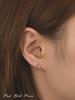 Pink Sapphire Heart 10k K10 Pink September [Four-Leaf Clover] Earrings, Gold, Birthstone, Women's Ma472-am