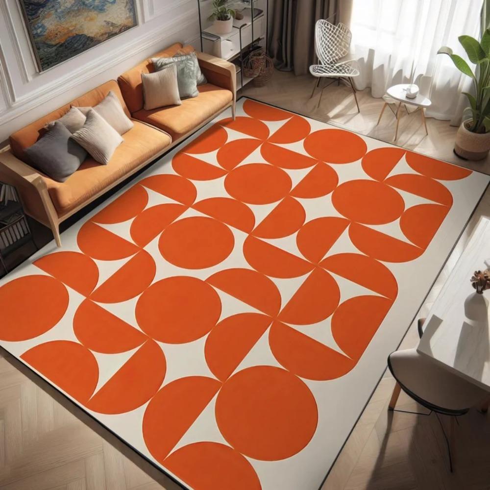 Mondrian Bauhaus Geometric Area Rug Modern Abstract Art Non-Slip Washable Carpet for Living Room Bedroom Decor