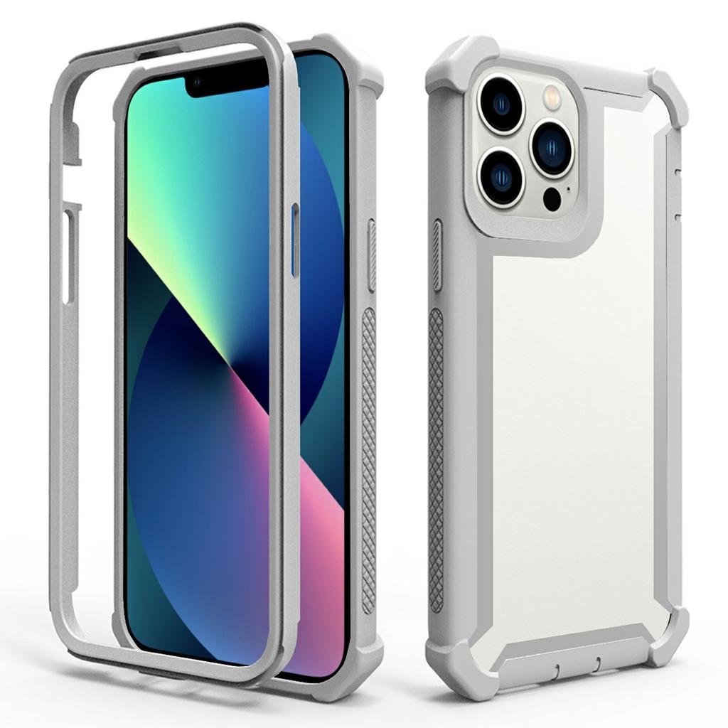 For iPhone 15 Pro Max Case Clear Detachable 2 In 1 Shockproof TPU + PC Phone Back Cover