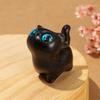 Handgjord Svart Katt Skulptur Liten Tecknad Katt Skulptur Rustik Mini Katt Figur Söt Heminredning Gåva till Kattälskare Samlare