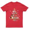 Bookshelf Christmas Reading Holidays TShirt Unisex Gift Retro Funny Unisexs