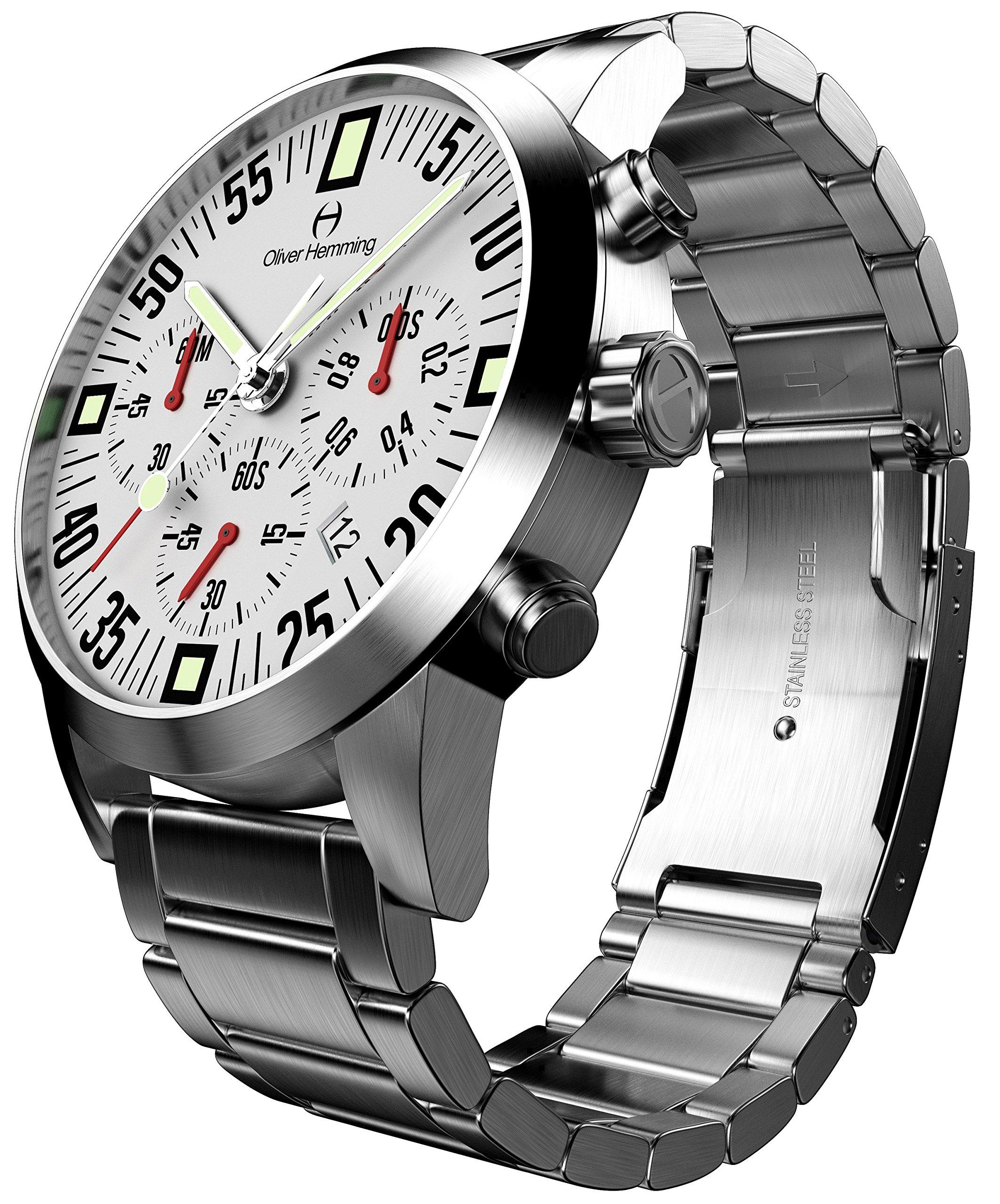 

Oliver Hemming Watch British Brand Japanese Quartz Chronograph WTC17SB80WCDSB [Item] срібний