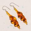 Natural Citrine Gemstone Handmade 925 Sterling Silver Jewelry Earring 2.36" AE-12824