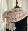 Korean Style Plaid Thickened Winter Shawl Scarf for Women