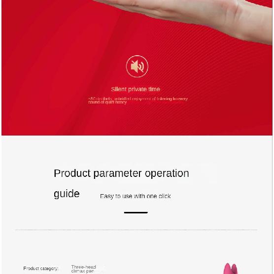 Sex Toy G-Spot Vibrator Massage Clitoris Stimulate Female Masturbation Mute Charging Honey Bean Stick Three-Head Climax