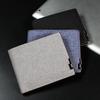 Denim Wallets Purses Men Women Inserts Business Foldable Cowhide Wallet Picture
