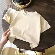 Children's Cotton Short Sleeve White Red Black T-shirt Girls' Summer Baby Clothes Kids Boys' Tops