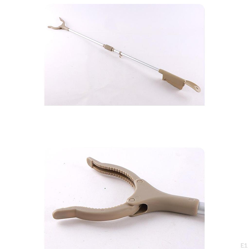 Reacher Grabber Reaching Aid Pick Up Grab Tool for Living Room Street Hiking Brown Handle